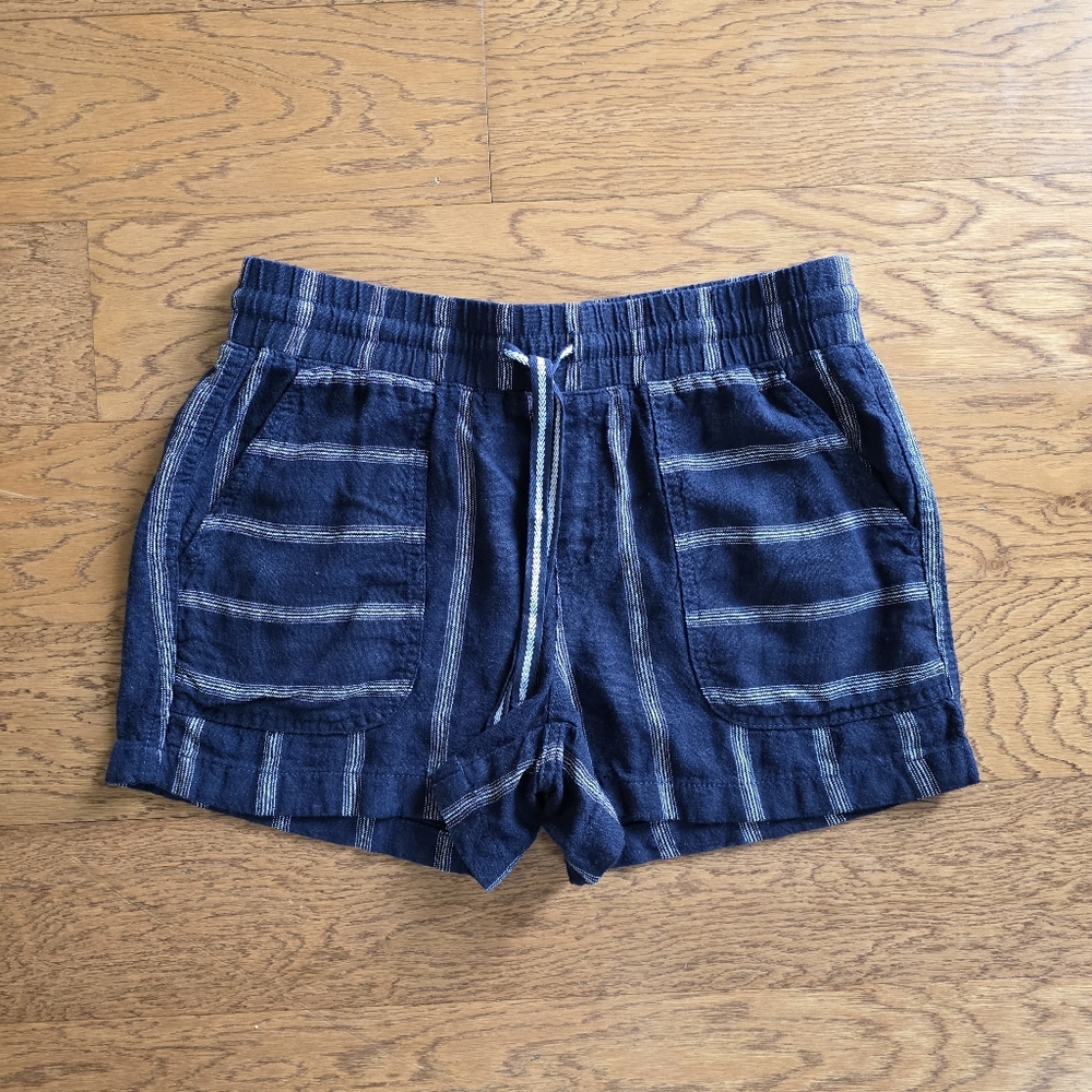 Maurices Linen Blend Shorts Navy Blue Size Small